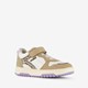 Leren meisjes sneakers beige lila