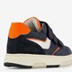 Leren jongens sneakers blauw oranje
