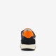 Leren jongens sneakers blauw oranje