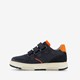 Leren jongens sneakers blauw oranje