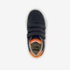 Leren jongens sneakers blauw oranje