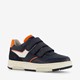 Leren jongens sneakers blauw oranje