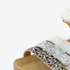 Leren meisjes sandalen zilver met glitters