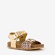 Groot leren meisjes sandalen goud roze