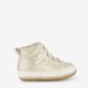 Leren babyschoenen beige goud