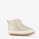 Leren babyschoenen beige goud