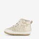 Leren babyschoenen beige goud