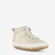 Groot leren babyschoenen beige goud