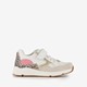 Leren meisjes sneakers wit met tijgerprint