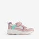 Leren meisjes sneaker wit metallic roze