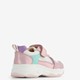 Leren meisjes sneaker wit metallic roze
