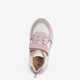 Leren meisjes sneaker wit metallic roze