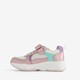 Leren meisjes sneaker wit metallic roze