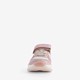 Leren meisjes sneaker wit metallic roze