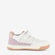 Leren meisjes sneaker wit pastelpaars