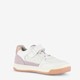 Leren meisjes sneaker wit pastelpaars