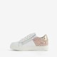 Leren meisjes sneakers met gouden hartjes