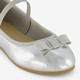 Meisjes ballerina's met strikje zilver