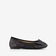 Meisjes glitter ballerina's met vlinder zwart
