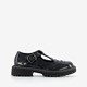 Meisjes lak loafers zwart met gesp