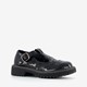 Meisjes lak loafers zwart met gesp