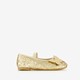 Meisjes glitter ballerina's met vlinder goud