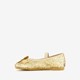 Meisjes glitter ballerina's met vlinder goud