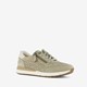 Comfort leren dames sneakers lichtgroen