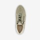 Comfort leren dames sneakers lichtgroen
