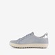 Comfort leren dames sneakers blauw zilver
