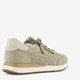 Comfort leren dames sneakers lichtgroen