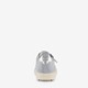 Comfort leren dames sneakers blauw zilver