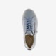 Comfort leren dames sneakers blauw zilver
