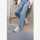 Dames dad sneakers zilver wit