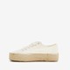 Dames sneakers met jute zool wit