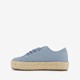 Dames sneakers met jute zool blauw