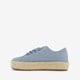 Dames sneakers met jute zool blauw