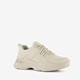 Dames dad sneakers beige