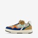 Leren jongens sneakers beige blauw