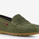 Leren dames mocassins groen