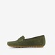 Leren dames mocassins groen