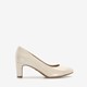 Dames lak pumps beige