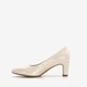 Dames lak pumps beige
