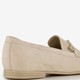 Dames loafers met gesp beige