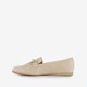Dames loafers met gesp beige