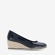 Dames lak pumps met sleehak blauw
