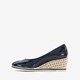 Dames lak pumps met sleehak blauw