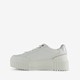 Dames sneakers met plateauzolen wit
