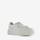 Dames sneakers met plateauzolen wit