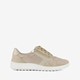 Leren dames sneakers beige